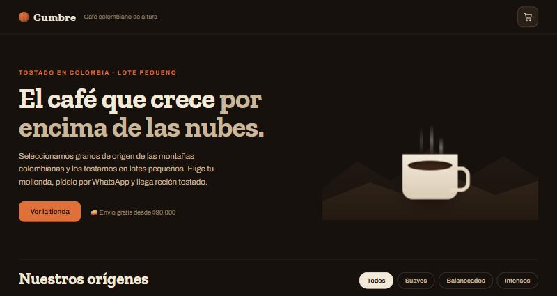 Cumbre · Café de origen